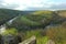 View from the viewpoint of Nine Mills (DevÄ›t mlÃ½nÅ¯) on Å obes vineyard and Dyje river valley in PodyjÃ­ National Park